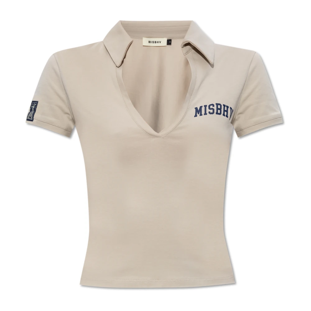 Misbhv T-shirt met logo Beige Dames