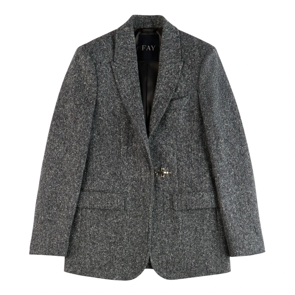 Fay - Jackets > Blazers - Gray - Fay - Modalova