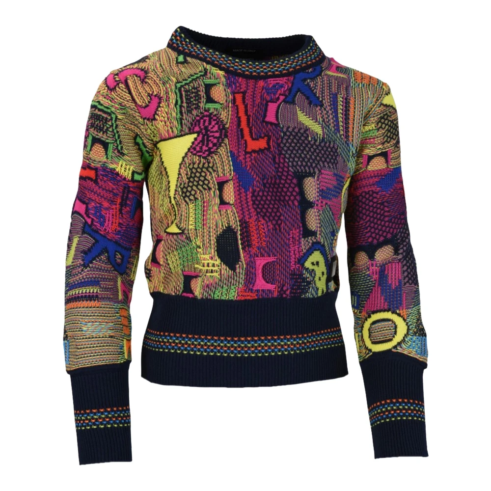 Carlo Colucci Girls Multicolor Unique Allover Patterned Jumper - Kids Knitwear - 11 Y - Kids