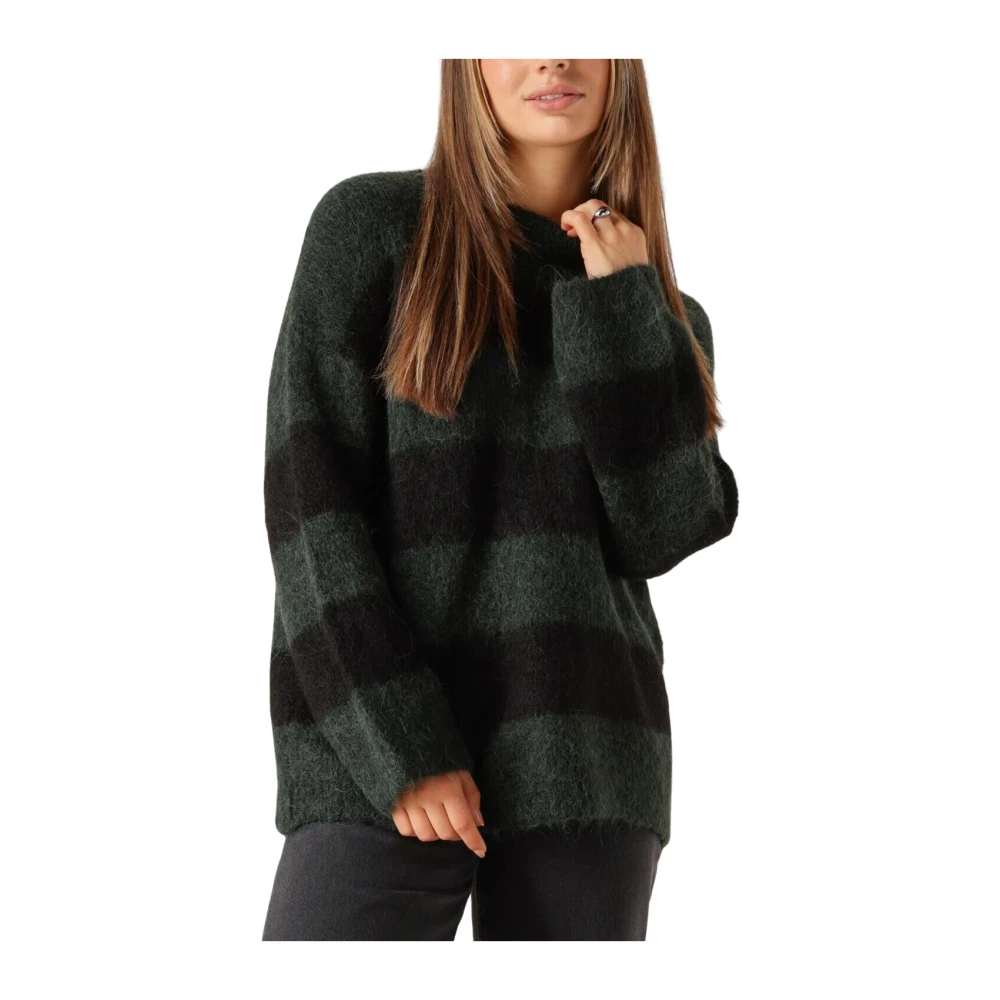 Selected Femme Gebreide trui met O-hals Green Dames