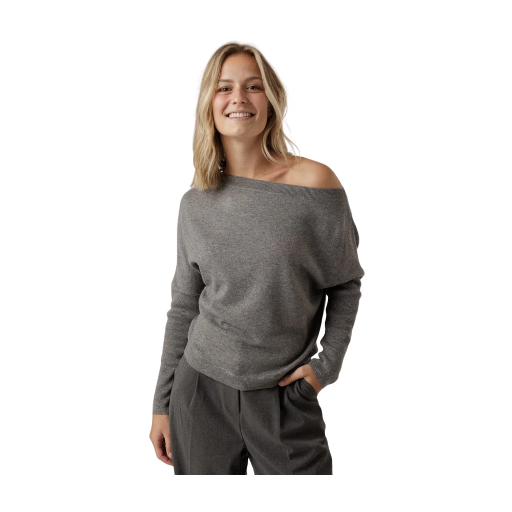 Dante 6 Asymmetrische Grijze Trui Gray Dames