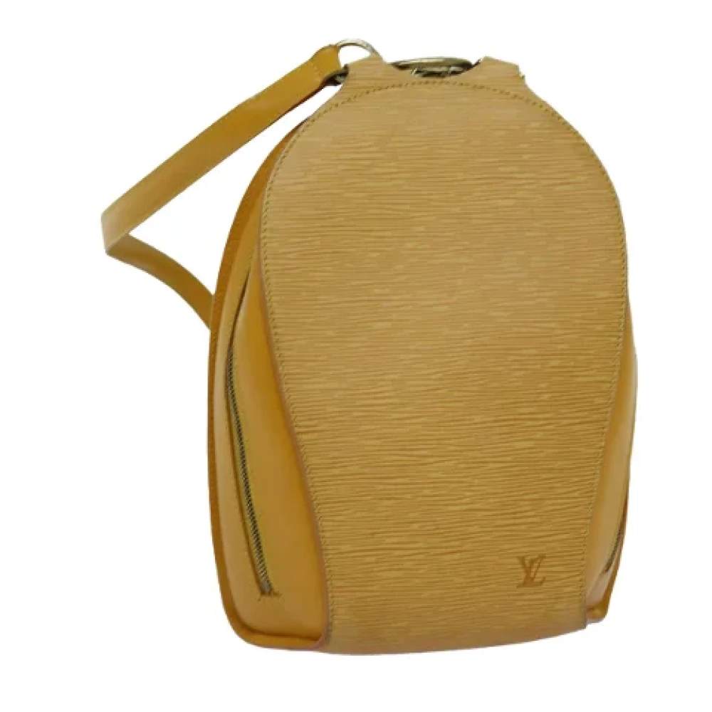 Louis Vuitton Vintage Pre-owned Leather backpacks Yellow Dames
