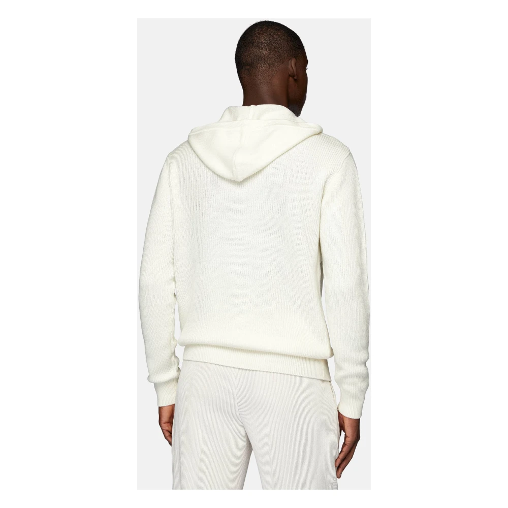 Boggi Milano V-hals Hoodie Brown Heren