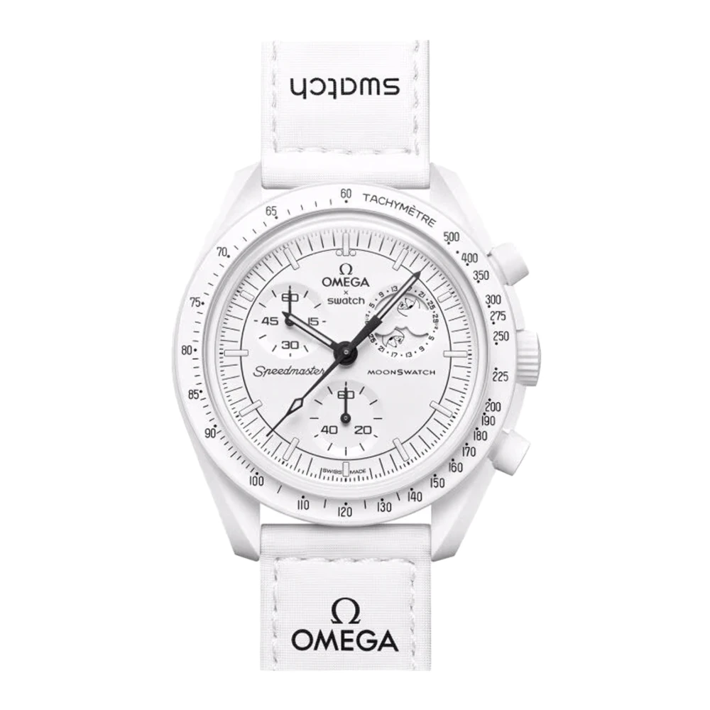 Omega MoonSwatch Snoopy White Kronograf Klocka White, Unisex