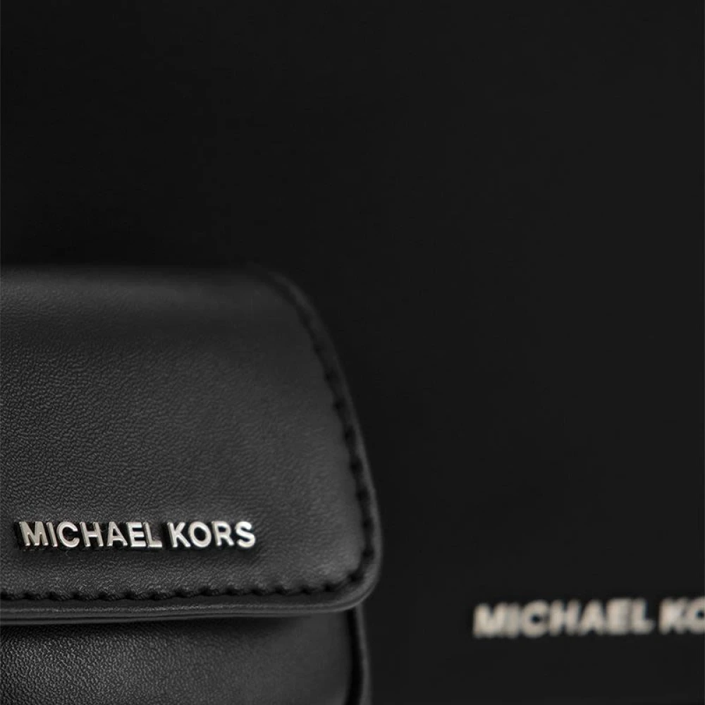 Michael Kors Jet Set Medium Nylon Crossbody Bag Black Dames
