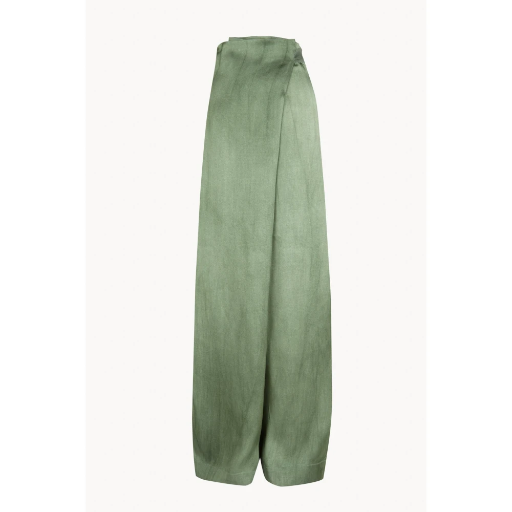 Cortana Women's Green Tapered Trousers, L, Elea Trousers