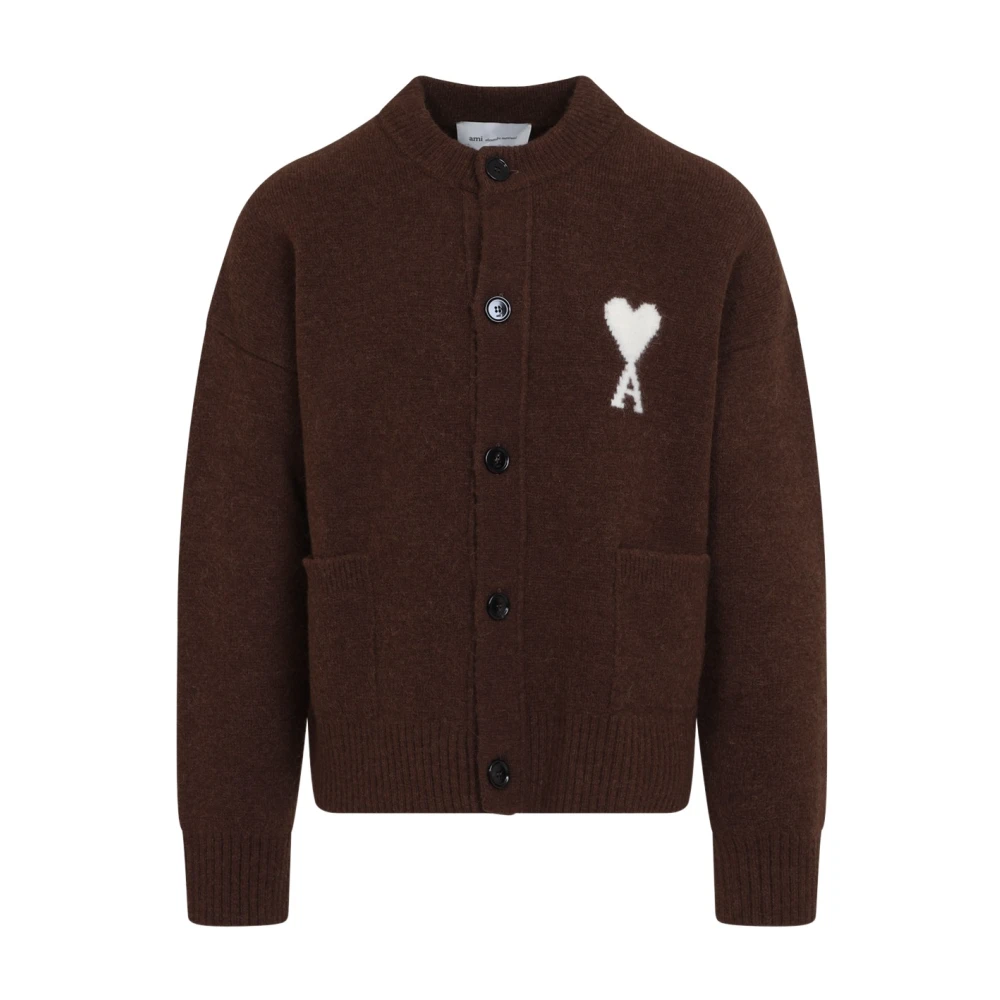 Ami Paris Uomo Marrone Maglie, M, New,