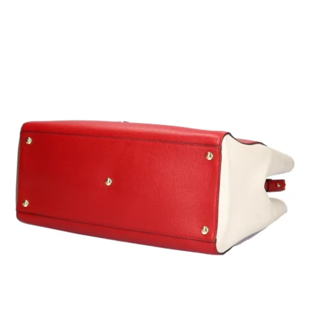Fendi Vintage Pre-owned Leather shoulder-bags Red Dames