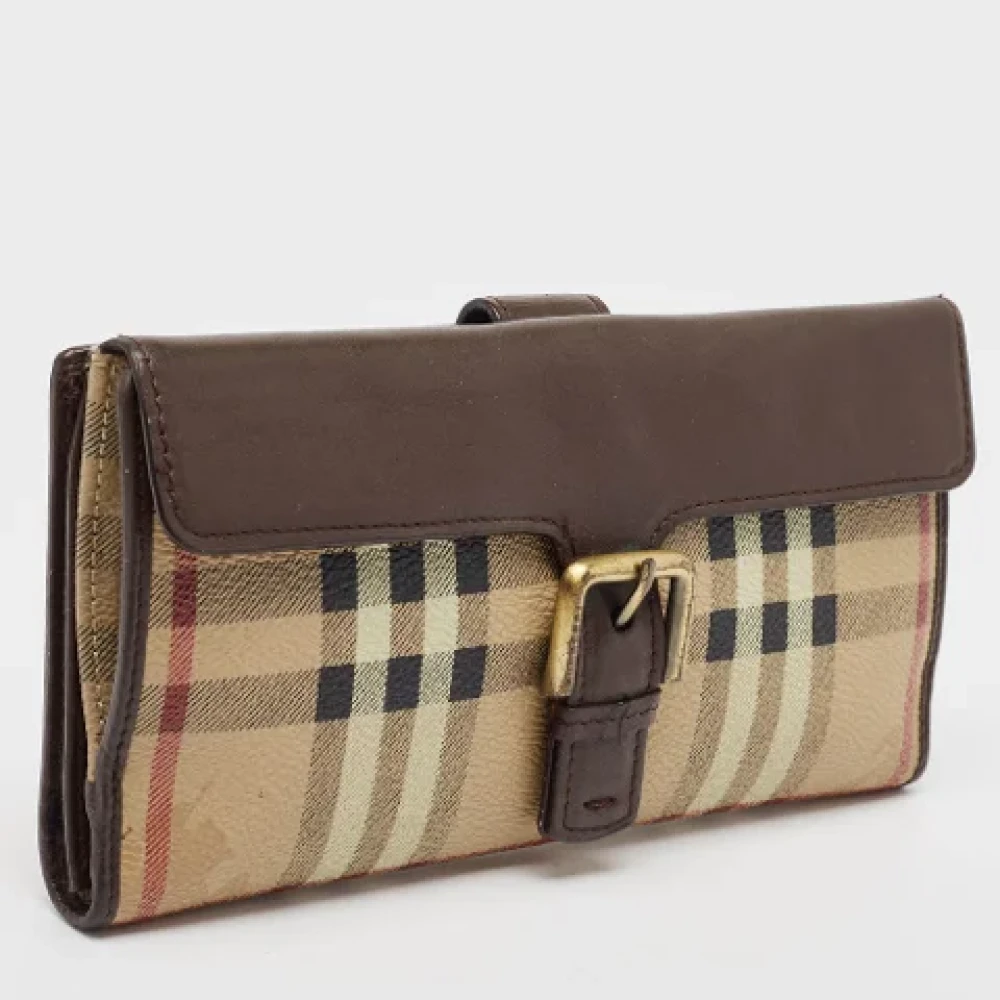 Burberry Vintage Pre-owned Leather wallets Brown Dames