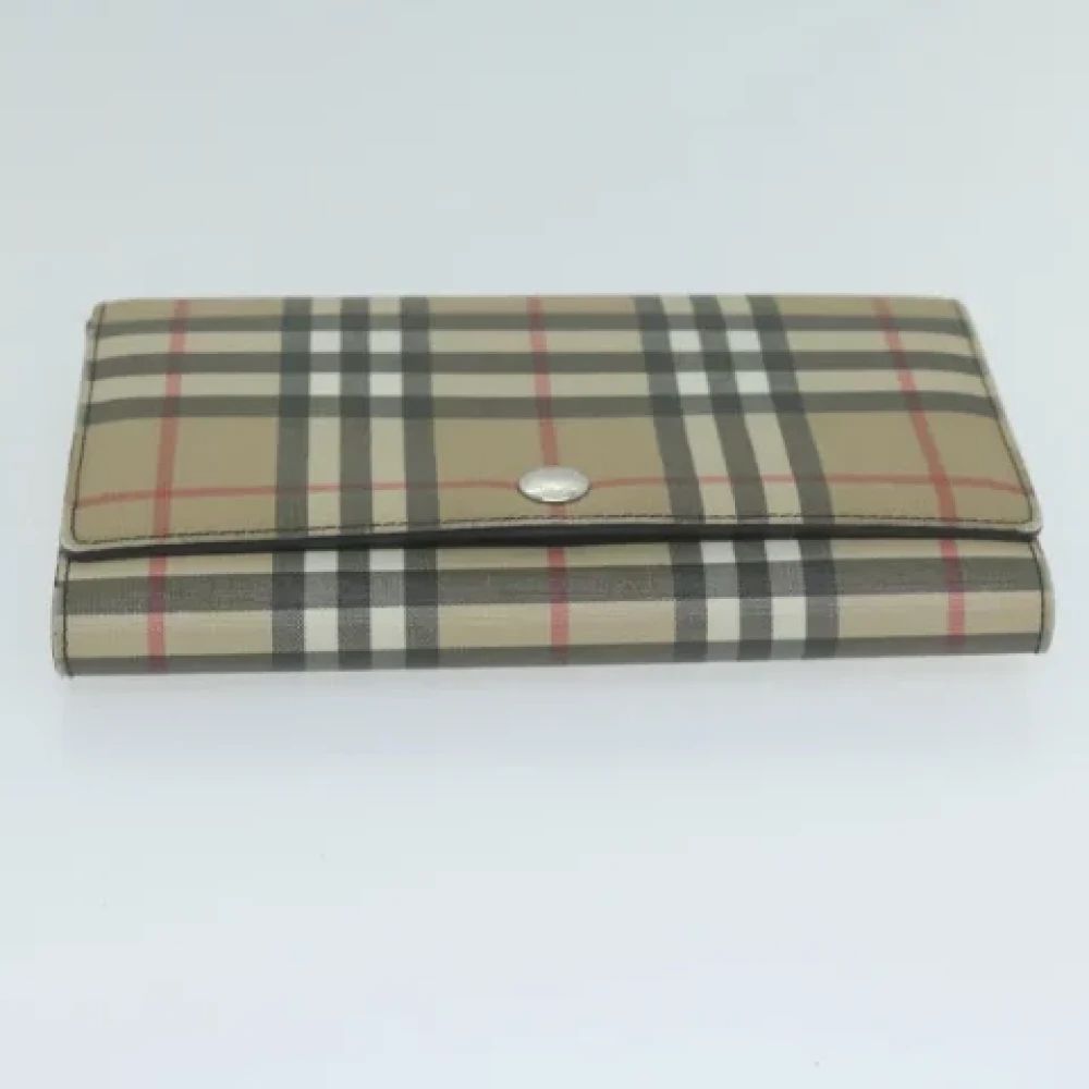 Burberry Vintage Pre-owned Leather wallets Beige Dames