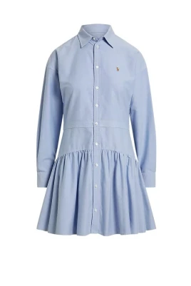 Ruffled Mini Shirt Dress