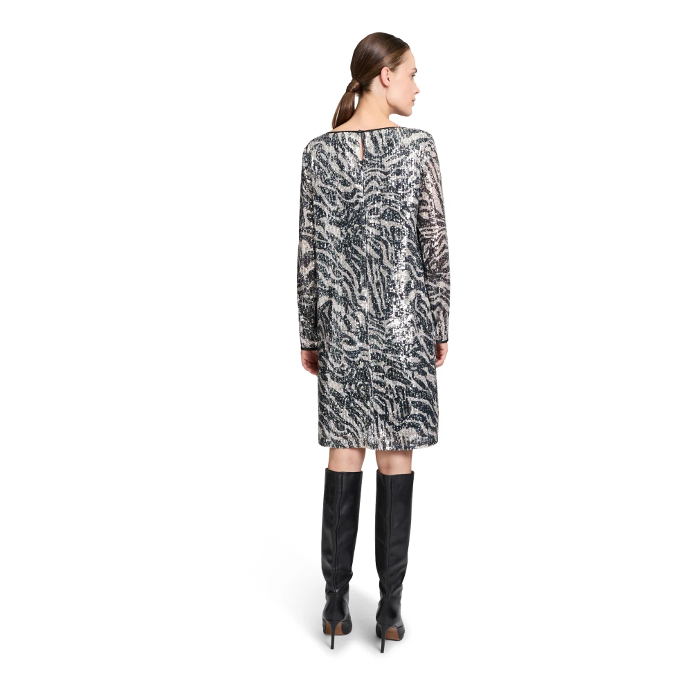 Betty & Co Paillettenjurk met boothals Multicolor Dames