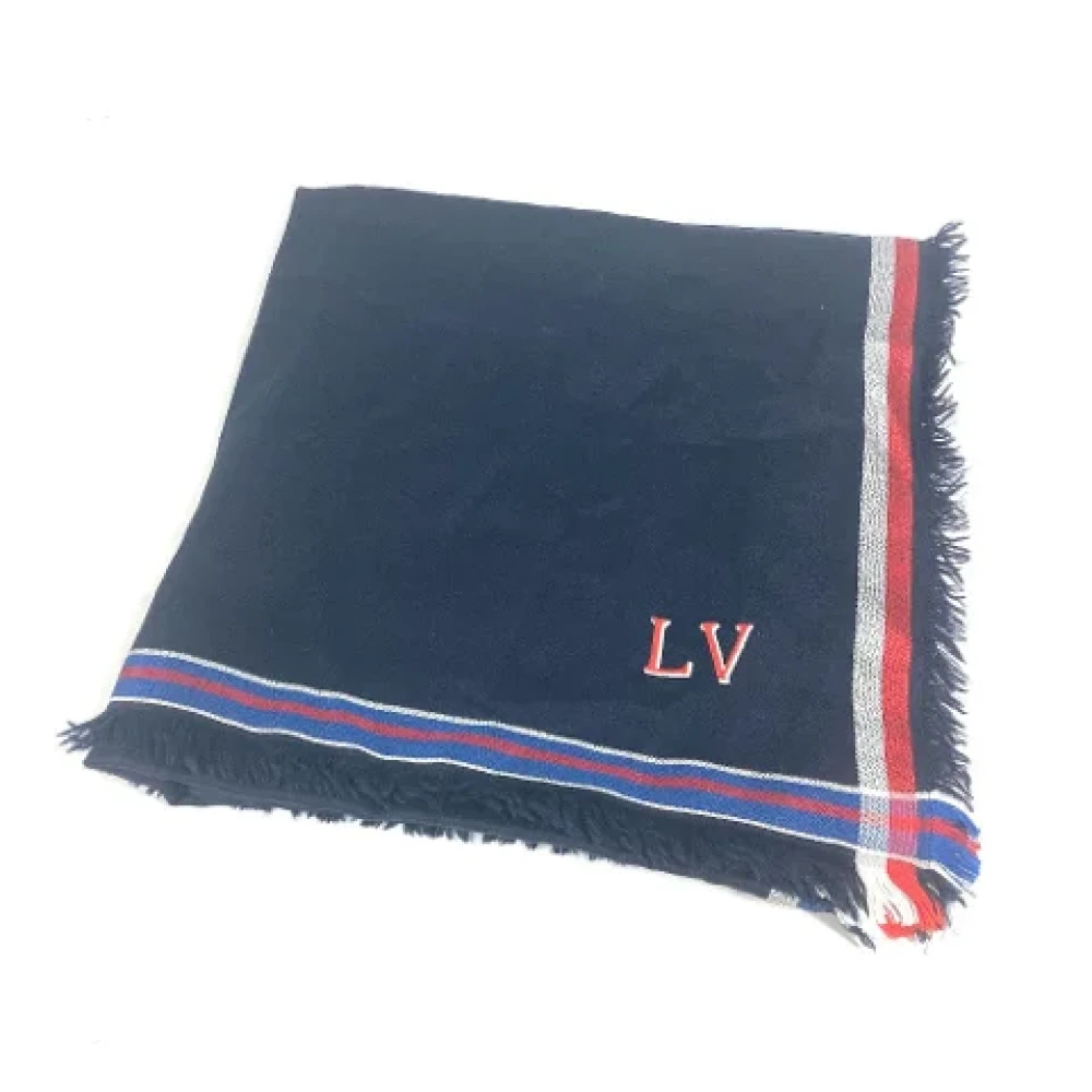 Louis Vuitton Vintage Pre-owned Silk scarves Blue Dames