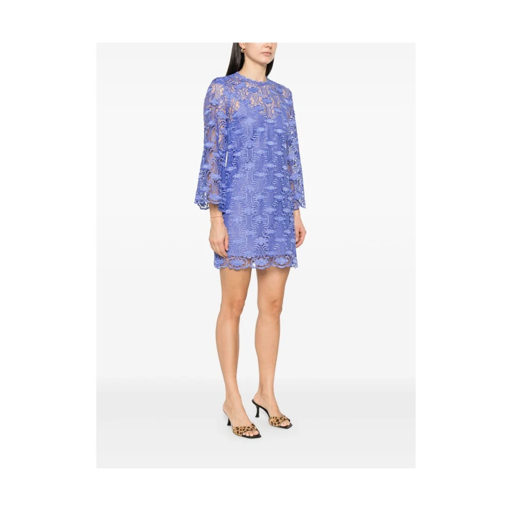 Zimmermann Blauwe Bloemenjurk met Lange Mouwen Purple Dames