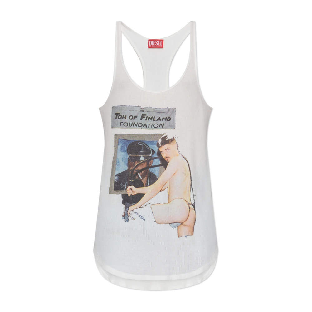Diesel Unisex Vit Toppar Xs, Tom Of Finland Foundation