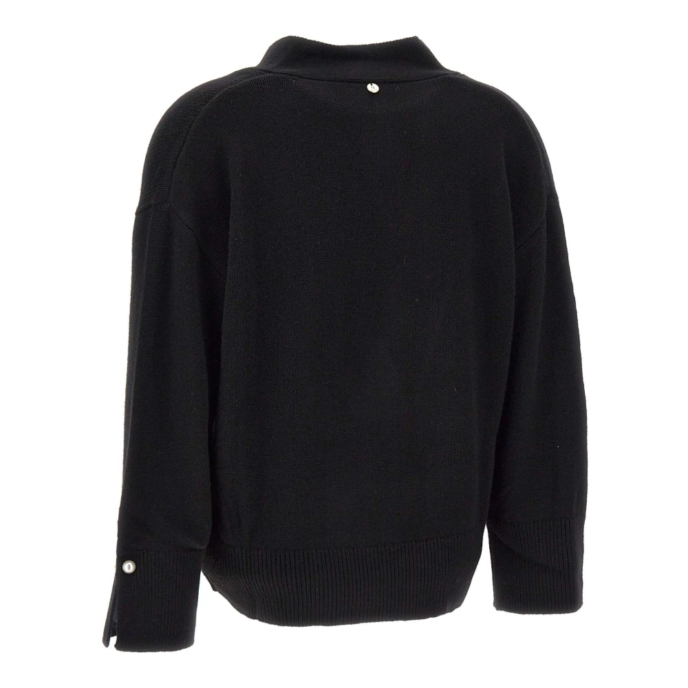 Liu Jo Zwarte Wol Kasjmier Trui Black Dames