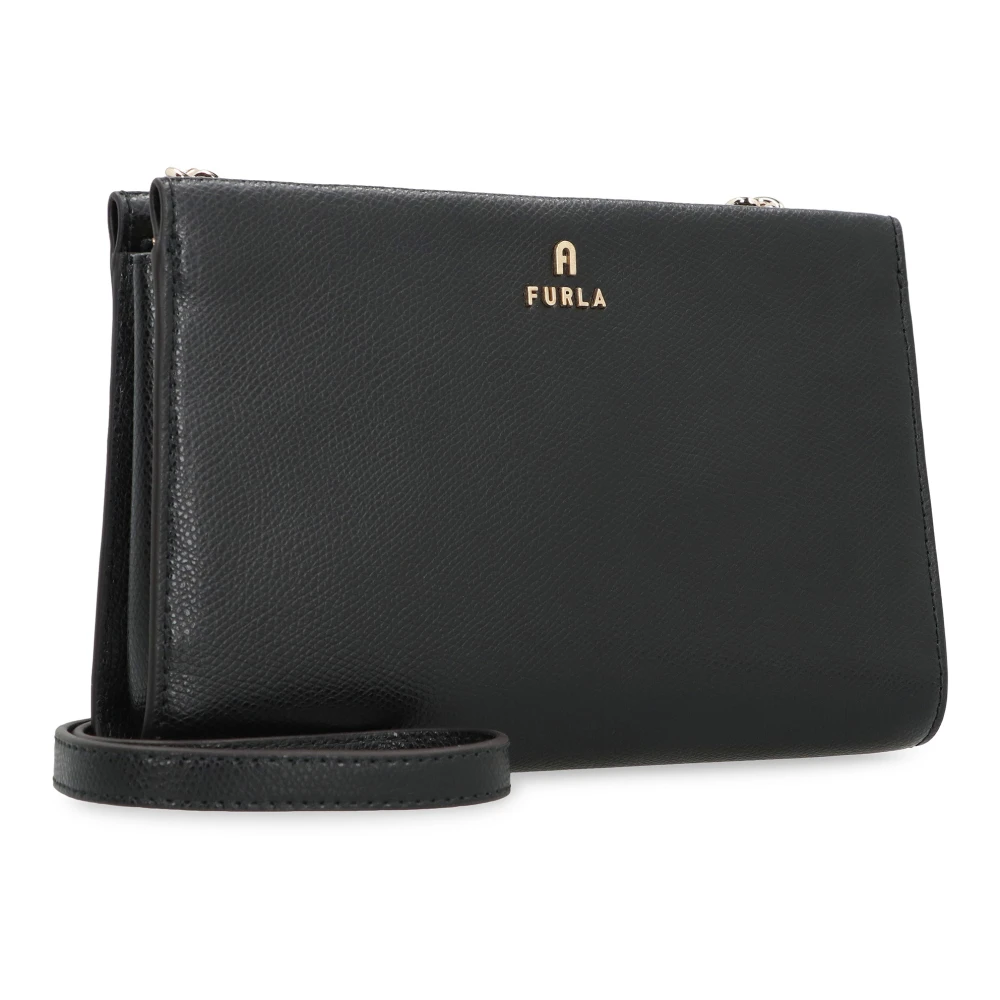 Furla Ketting Leren Portemonnee met Kaartsleuven Red Dames