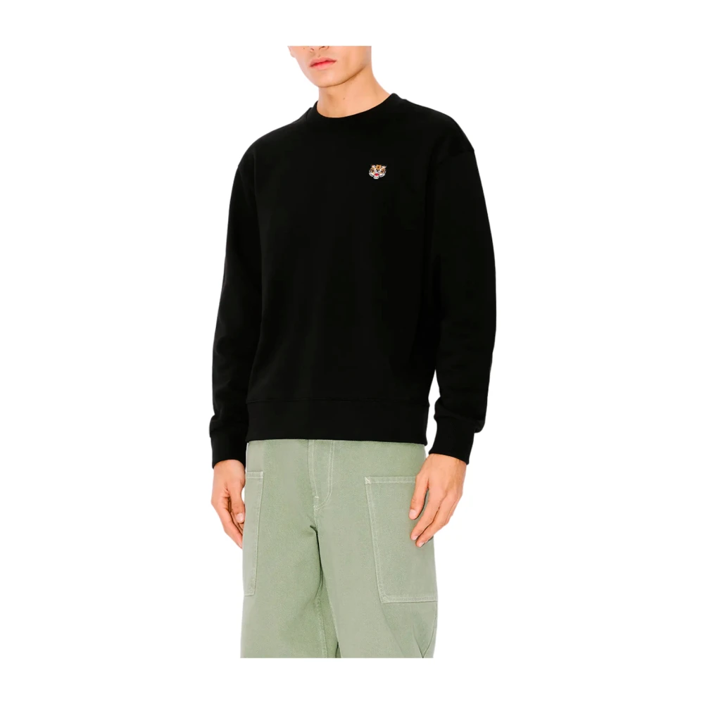 Kenzo Geborduurde Klassieke Sweater Black Heren