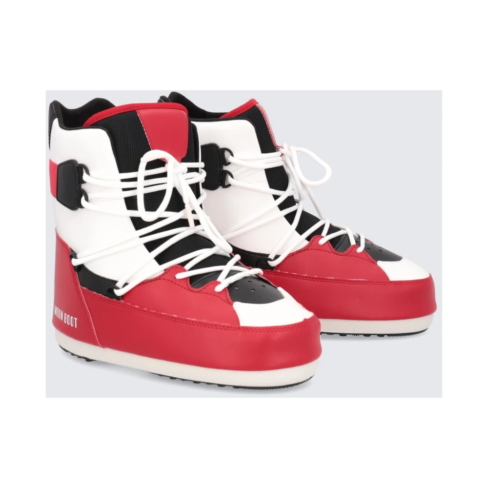 moon boot Bicolor Mid Sneaker met Logo Red Heren