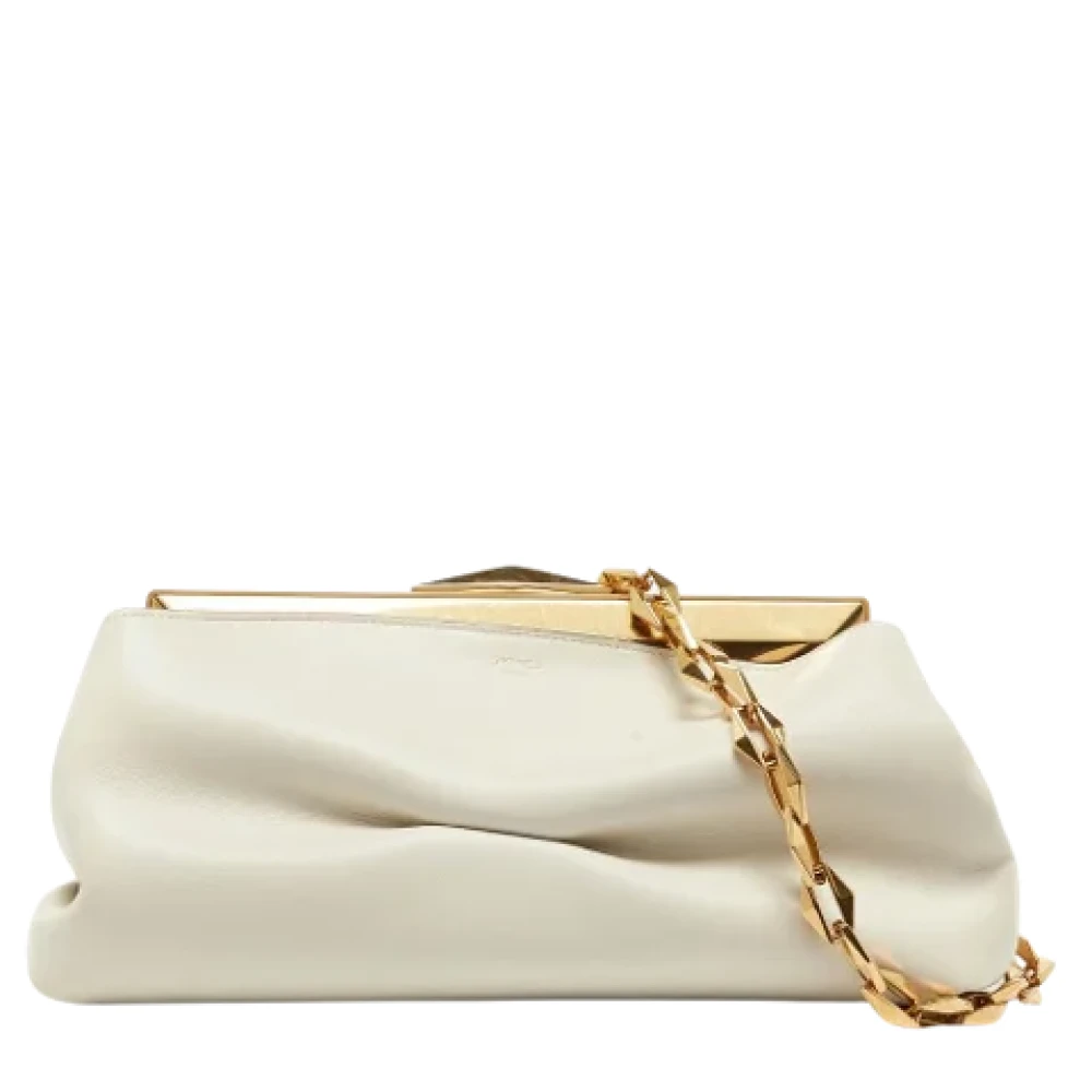 Jimmy Choo Pre-owned Leather clutches White Dames