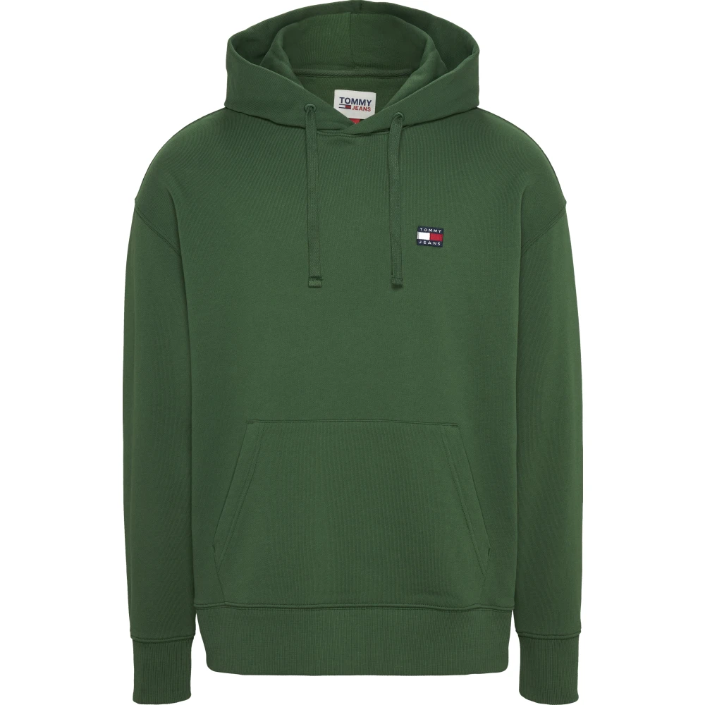 Tommy Jeans Men's Green Hoodie Relaxed Fit Sweatshirt - Hoodies - L - Sweatshirts & Hoodies