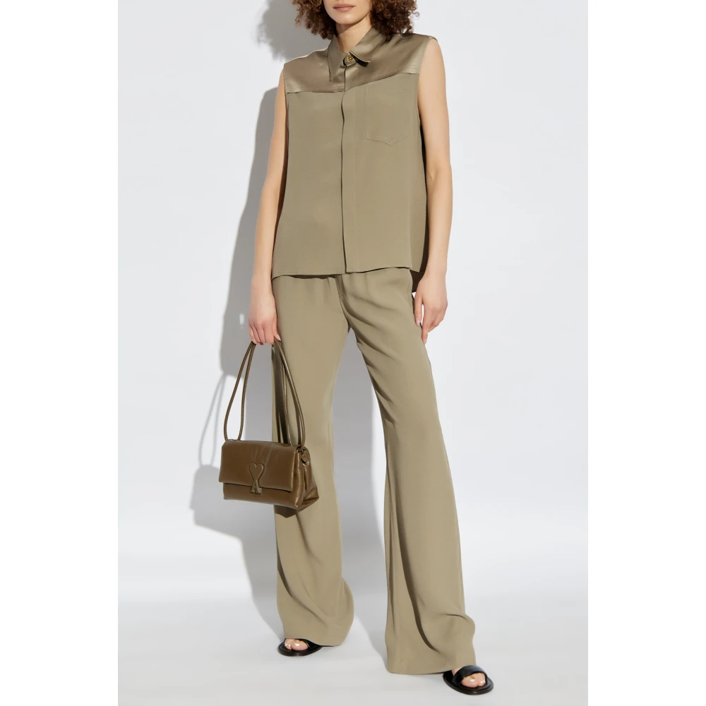 Ami Paris Mouwloos shirt Green Dames