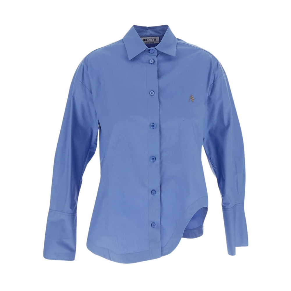 The Attico Blauwe Ss24 Dameskleding Shirts Blue Dames