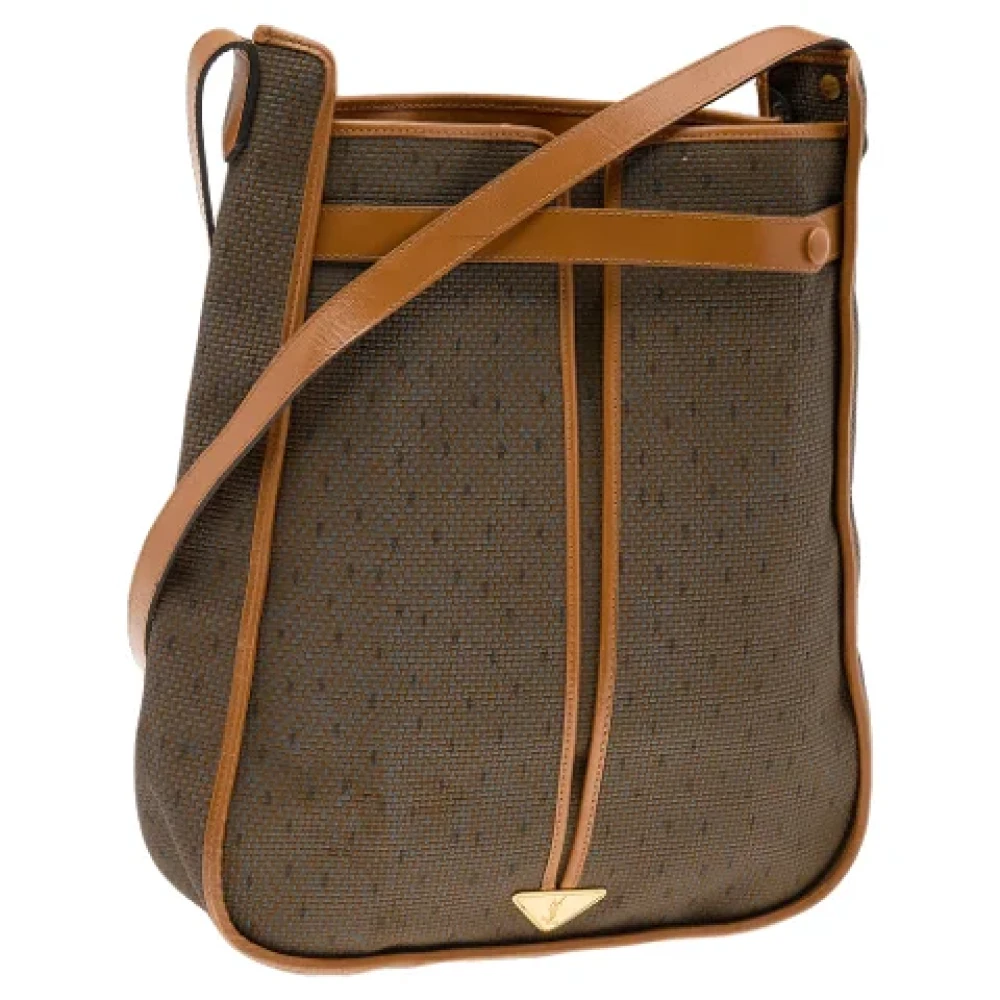Yves Saint Laurent Vintage Pre-owned Coated canvas shoulder-bags Brown Dames