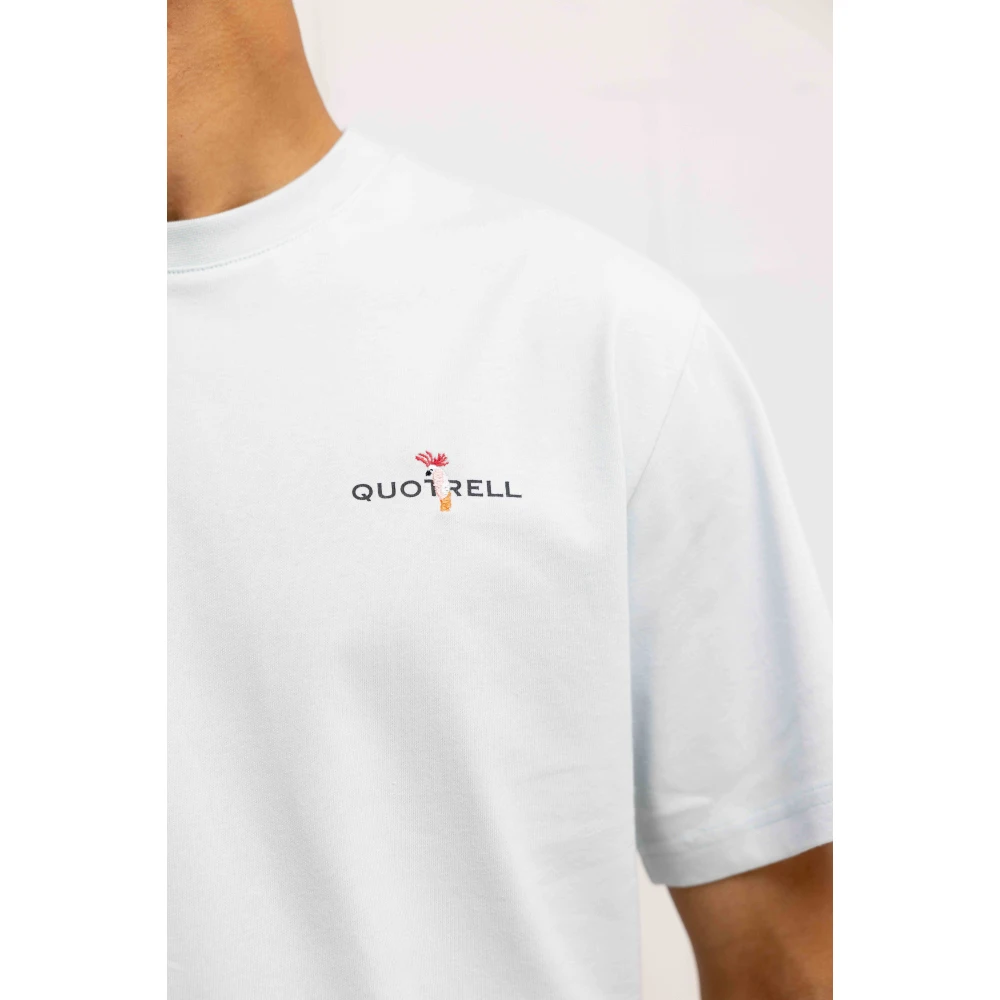 Quotrell Bloemen T-shirt Heren Lichtblauw Blue Heren