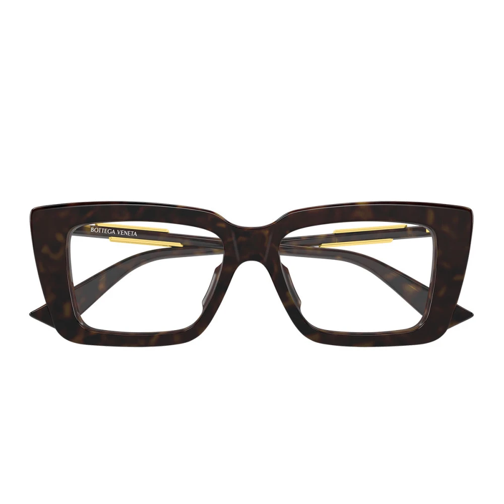 Bottega Veneta Unisex Brown Glasses, 53 Mm, Cat-Eye Rectangular Optical Frame