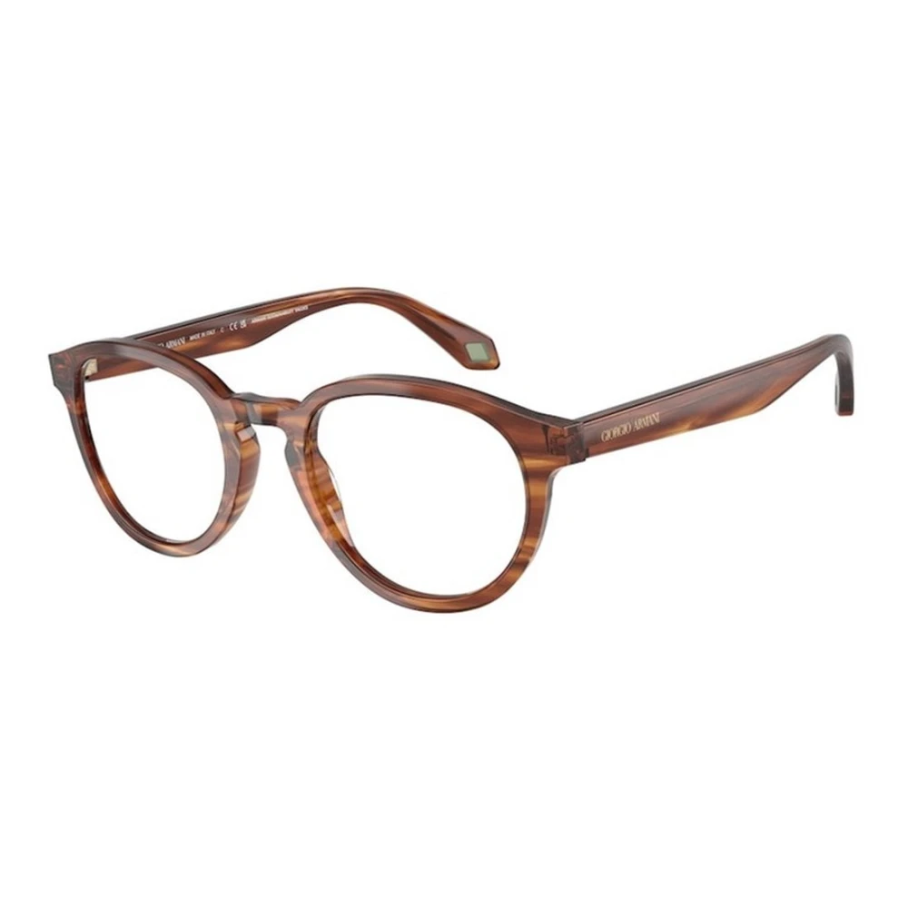 Giorgio Armani Men's Brown Squared Optical Frame - Glasses - 50 Mm - Accessories