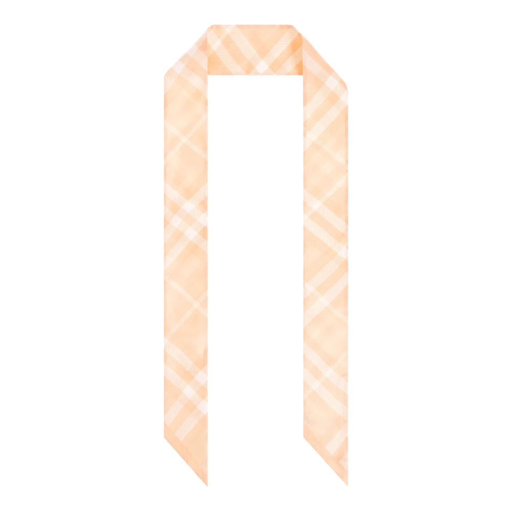 Burberry Women's Orange Silk Scarf