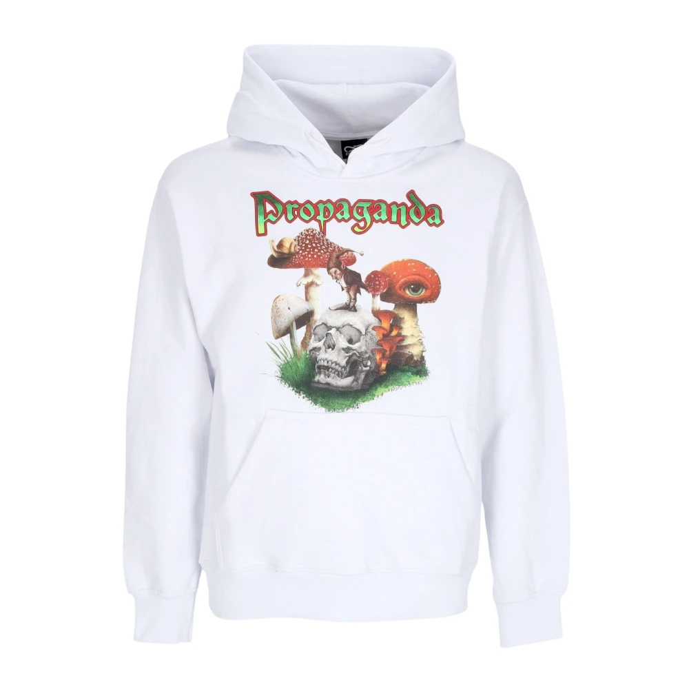 Propaganda Witte hoodie met kangoeroezak White Heren