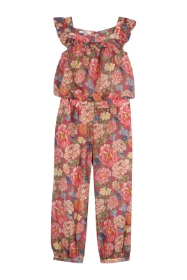 Volangprydd Blommig Playsuit