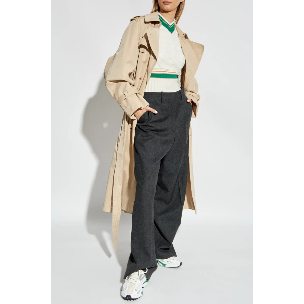 Lacoste Wollen vest Beige Dames