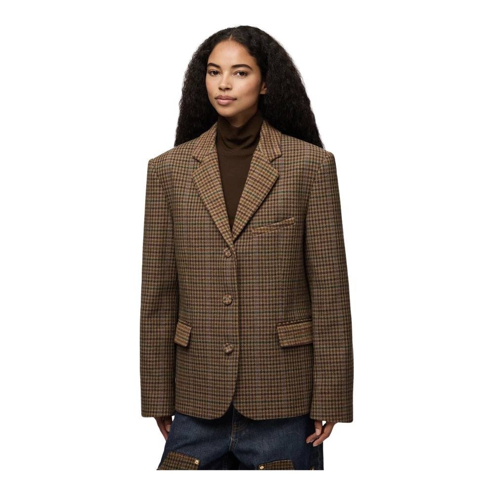 Ganni Brown Recycled Wool Blazer - IT38 | S - Image 3