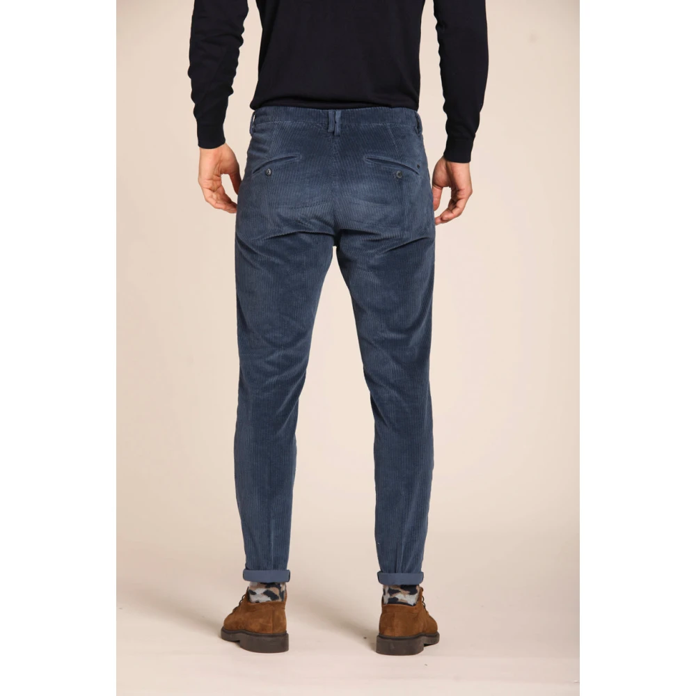 Mason's Fluweel chino broek wortel pasvorm Blue Heren