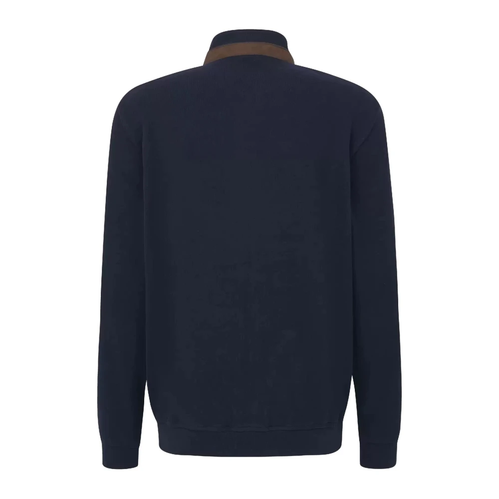 Bugatti Top van Gemengd Materiaal met Afneembare Mouwen Blue Heren