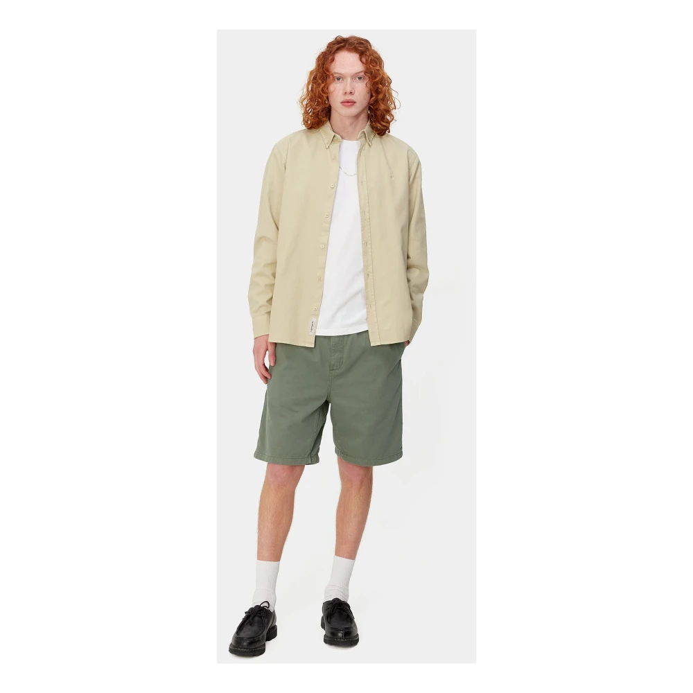 Carhartt WIP Biologisch Katoen Park Short Flint Green Heren