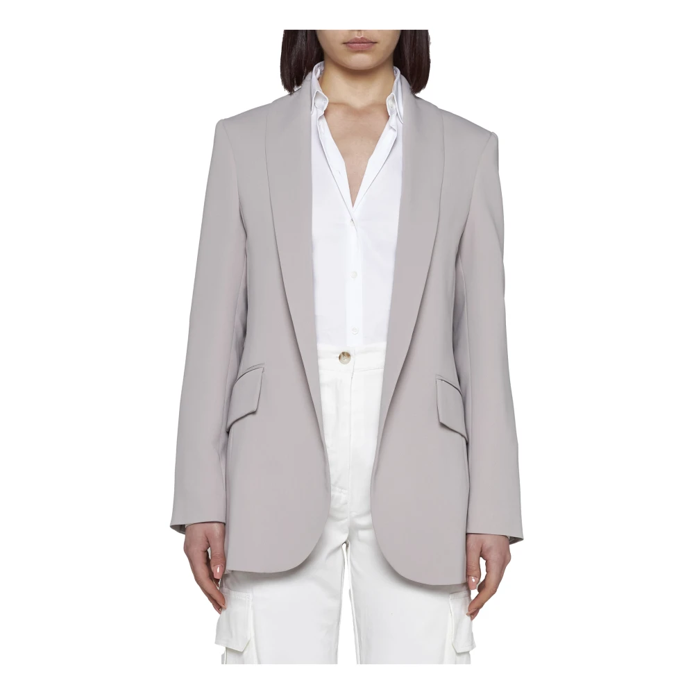 Blanca Vita Stijlvolle Jassen met Sciall Detail Beige Dames