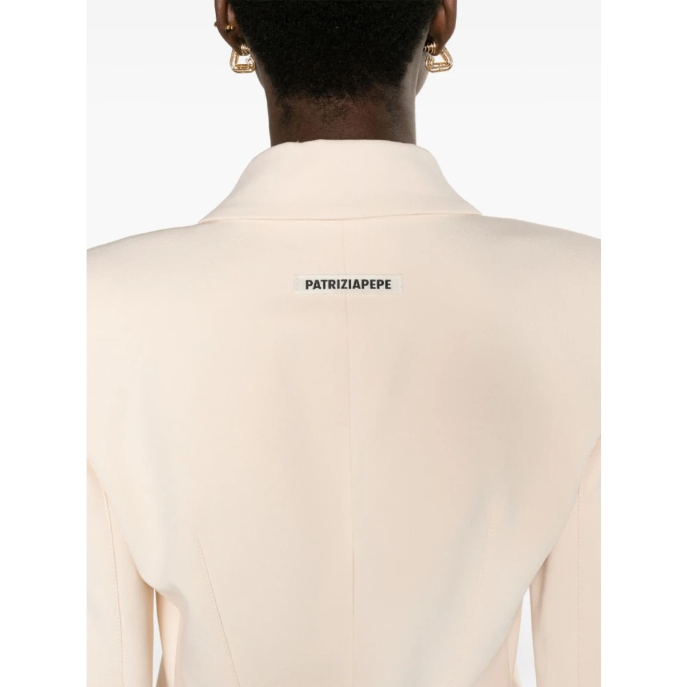 PATRIZIA PEPE Diagonale Knoopjas Ivoor Beige Dames