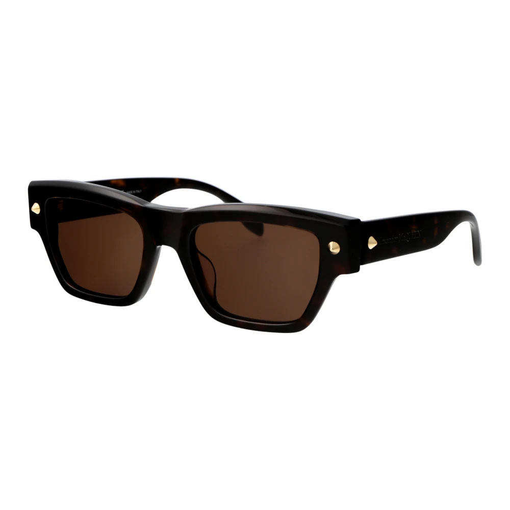 Alexander McQueen Stiliga solglasögon Am0409S Brown, Herr