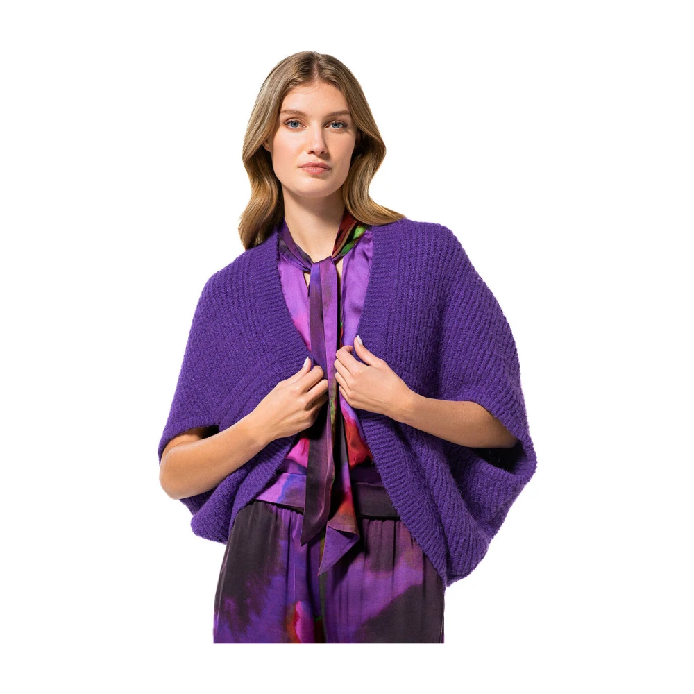Caroline Biss Gezellige Bolero Vest Purple Dames