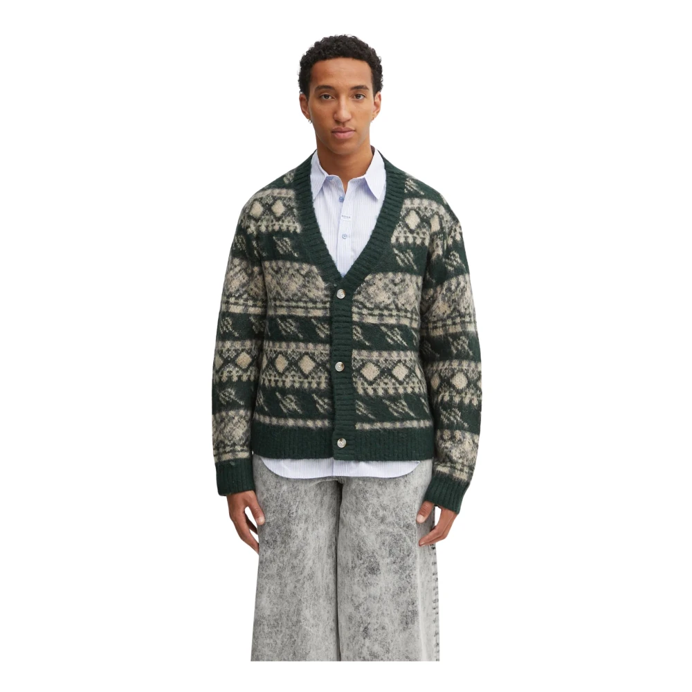 Daily Paper Herren Grün Pattern Check Cardigan - Bild 4