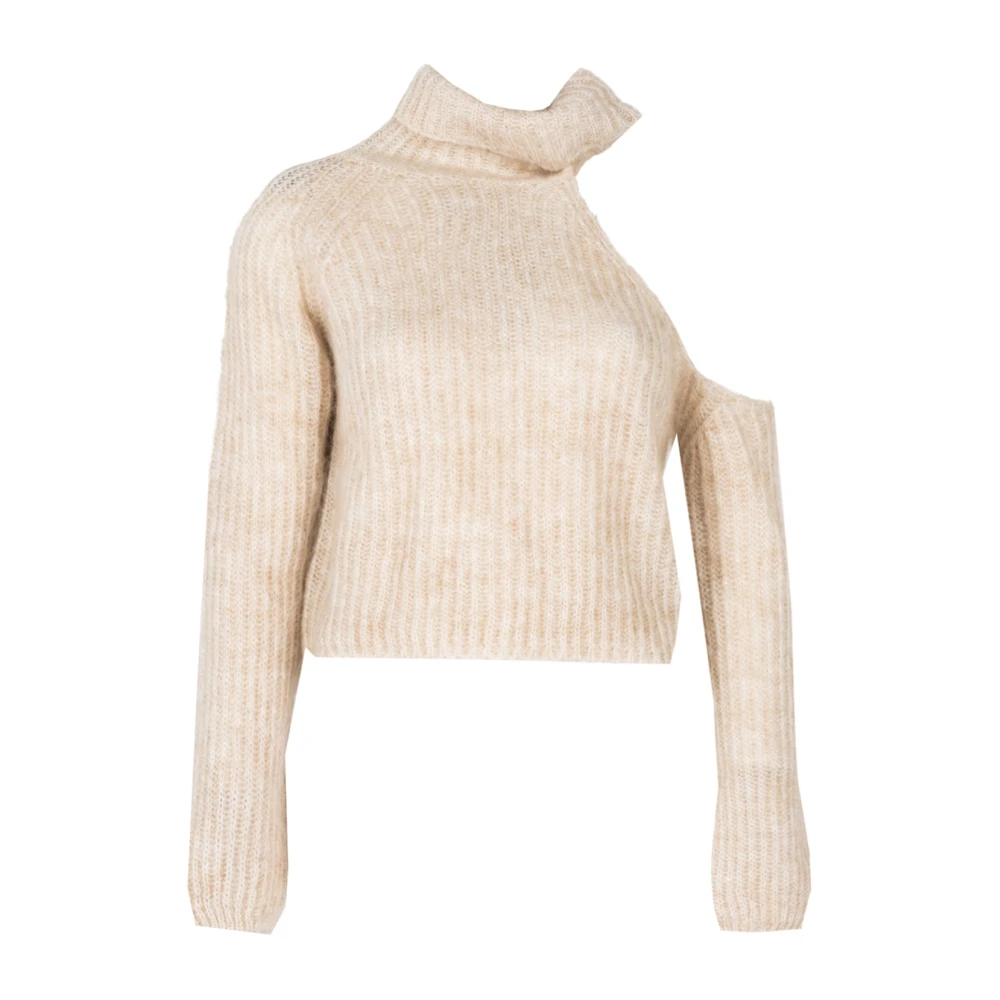 Pinko Asymmetrische Trui Beige Dames