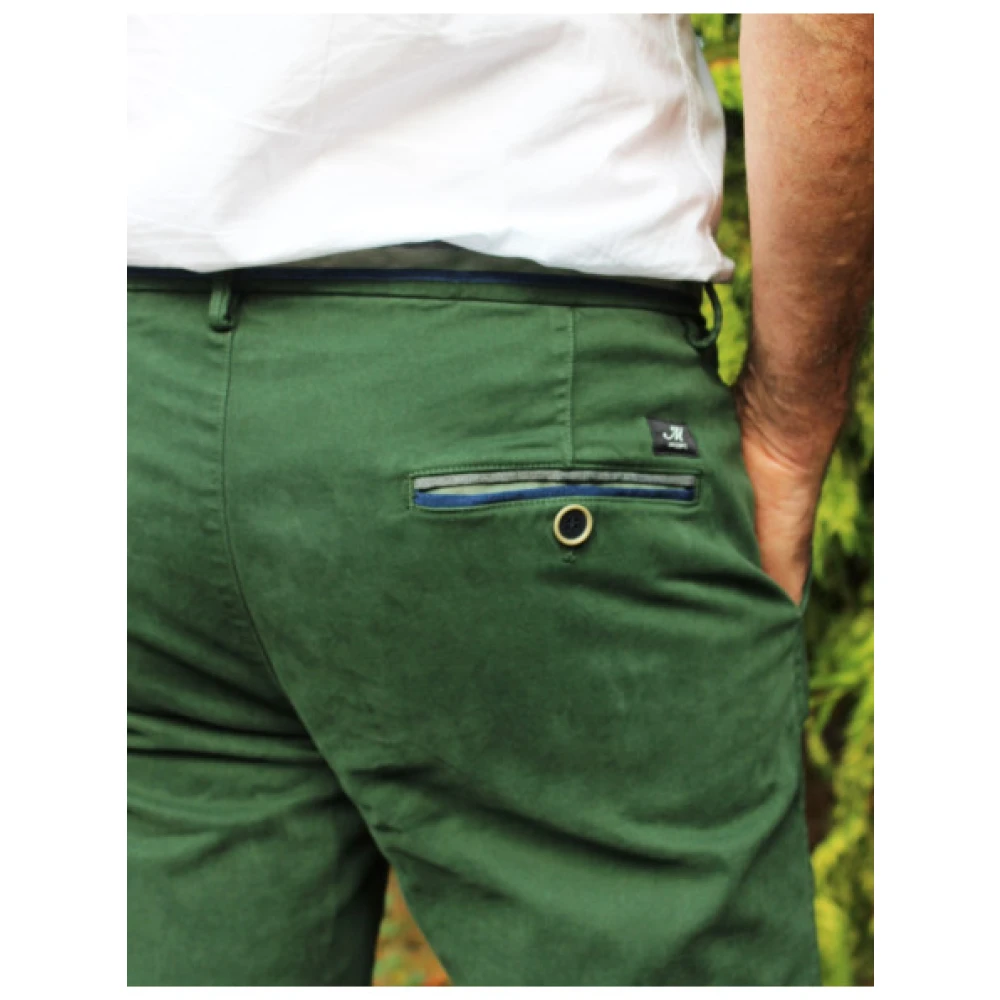 Mason's Slimme Chino Broek Green Heren