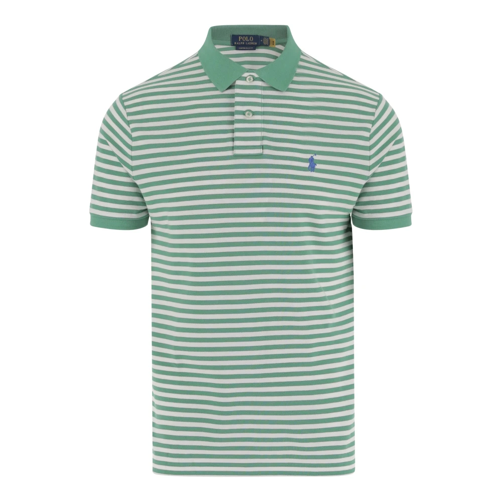 Polo Ralph Lauren Gestreept katoenen poloshirt Green Heren