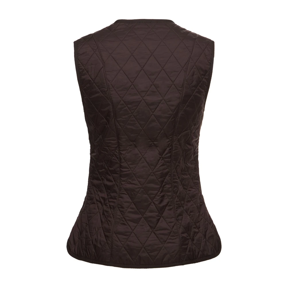 Barbour Bruine Fleece Vest met Zakken Brown Dames