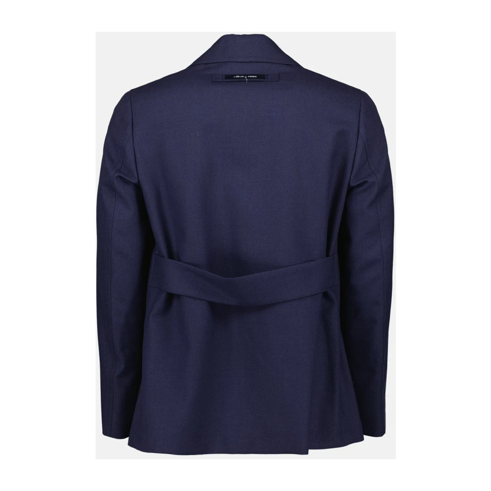 Fendi Lente-Zomer 2024 Wollen Jas Blue Heren
