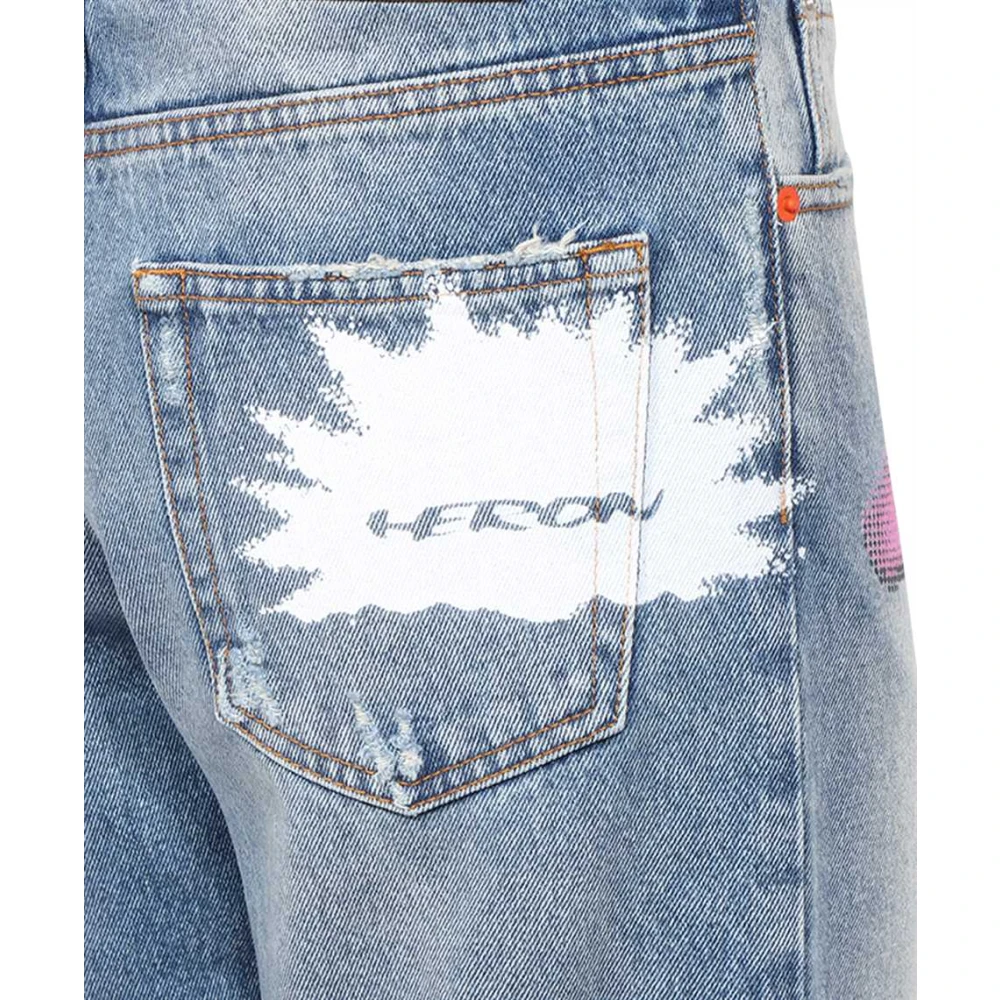 Heron Preston Stijlvolle 5-pocket jeans met contraststiksels Blue Heren